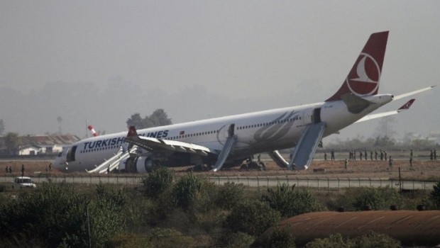 Turkish Airlines, aterrizaje