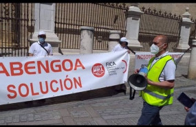 ep concentracion de trabajadores de abengoa en sevilla