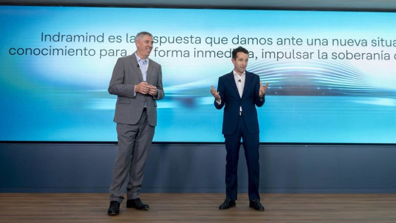 ep el consejero delegado de indra group jose vicente de los mozos i y el presidente ejecutivo de