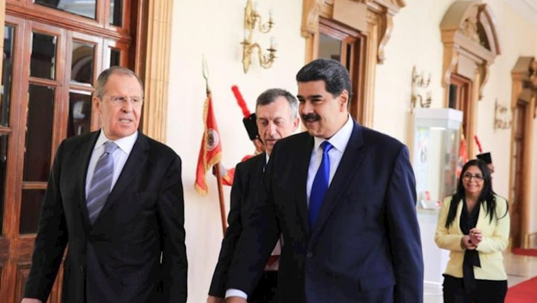 El ministro de Asuntos Exteriores de Rusia, Sergei Lavrov, y el presidente de Venezuela, Nicolás Maduro. | TWITTER ep el ministro de asuntos exteriores de rusia sergei lavrov y el presidente de venezuela nicolas