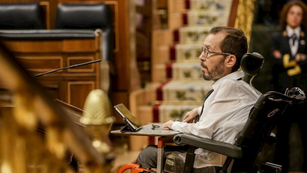 ep el portavoz de unidas podemos en el congreso de los diputados pablo echenique durante su