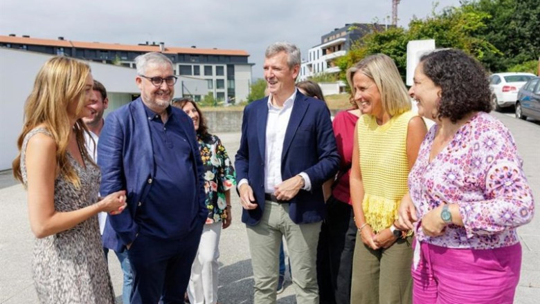 El presdiente de la Xunta, Alfonso Rueda, en un acto este jueves en Ames (A Coruña) | XUNTA ep el presdiente de la xunta alfonso rueda en un acto este jueves en ames a coruna