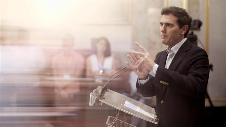 El presidente de Ciudadanos, Albert Rivera, ofrece una rueda de prensa tras la primera sesión de control al Gobierno en el Congreso después de conocerse el fracaso de una próxima investidura, en Madrid (España), a 18 de septiembre de 2019. | Eduardo Parra - Europa Press ep el presidente de ciudadanos albert rivera ofrece una rueda de prensa tras la primera sesion de