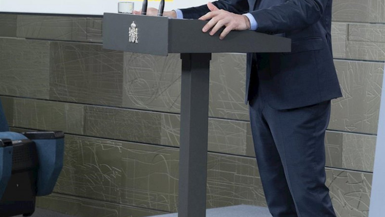El presidente del Gobierno, Pedro Sánchez, en la comparecencia donde ha confirmado su intención de solicitar al Congreso de los Diputados una nueva prórroga del estado de alarma | Moncloa ep el presidente del gobierno pedro sanchez en la comparecencia donde ha confirmado su intencion de