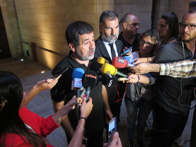 Jordi Sánchez (ANC) y Jordi Cuixart (Ã'mnium) | EUROPA PRESS ep jordi sanchez anc y jordi cuixart mnium