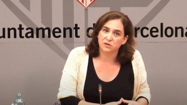 La alcaldesa de Barcelona, Ada Colau, en una rueda de prensa telemática | AYUNTAMIENTO DE BARCELONA ep la alcaldesa de barcelona ada colau en una rueda de prensa telematica