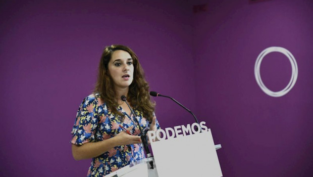 ep la portavoz de podemos en el congreso de los diputados noelia vera durante una rueda de prensa