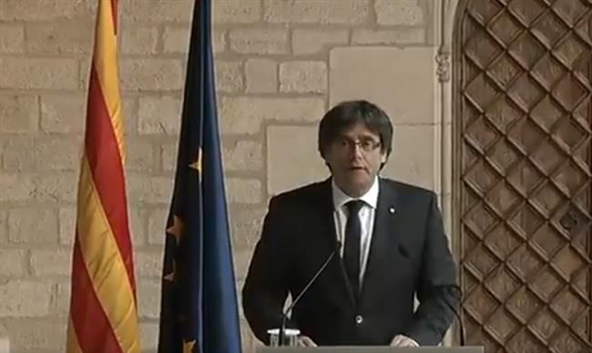El presidente de la Generalitat, Carles Puigdemont. | @GOVERN ep ptecarles puigdemont 20171028140201