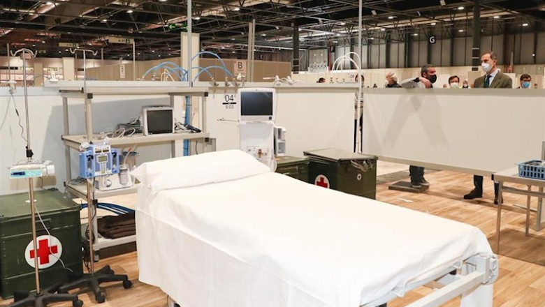 ep una de las camas del hospital de campana habilitado en feria de madrid ifema para atender a