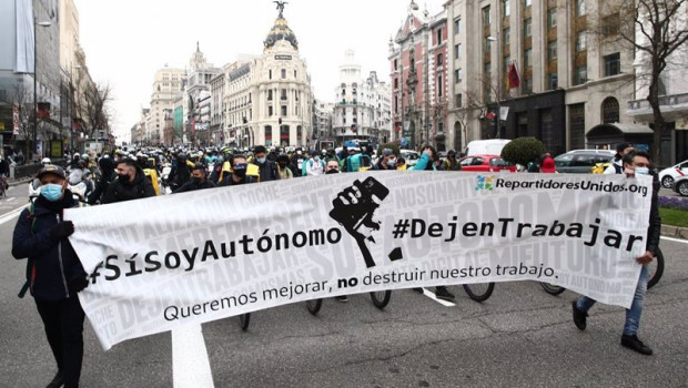 ep varias personas sostienen una pancarta donde se lee sisoyautonomo dejentrabajar durante una