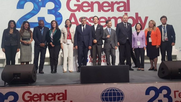 ep archivo   la ministra de industira comercio y turismo reyes maroto en la xxiii asamblea general
