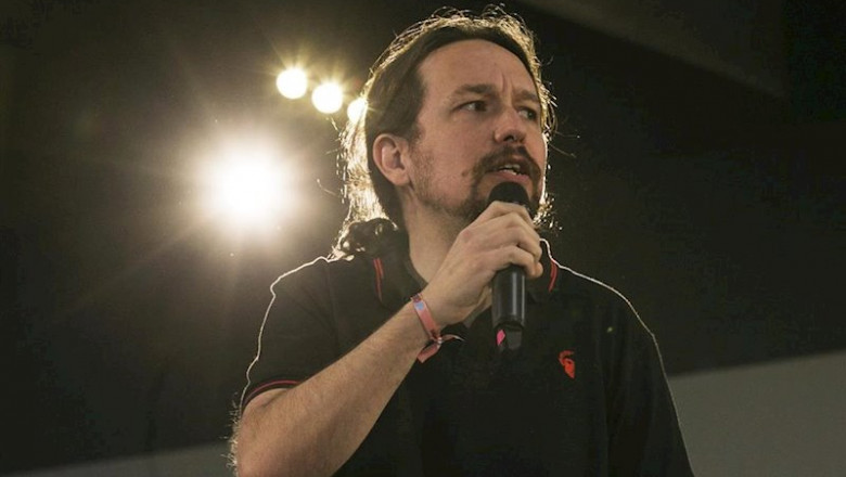 El candidato de Unidas Podemos a la Presidencia del Gobierno, Pablo Iglesias (c), durante su intervención en un acto público celebrado en Jerez de la Frontera (Cádiz, Andalucía), a 25 de octubre de 2019. | María José López - Europa Press ep el candidato de unidas podemos a la presidencia del gobierno pablo iglesias c durante su