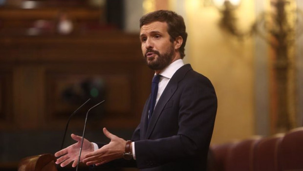 ep el lider del pp pablo casado durante su intervencion en el pleno de debate de totalidad del ep el lider del pp pablo casado durante su intervencion en el pleno de debate de totalidad del