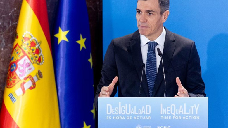 El presidente del Gobierno, Pedro Sánchez, durante la jornada ‘Desigualdad: es hora de actuar’, en la sede del Consejo Superior de Investigaciones Científicas (CSIC), a 20 de febrero de 2026, en Madrid (España). | Eduardo Parra - Europa Press ep el presidente del gobierno pedro sanchez durante la jornada desigualdad es hora de actuar en la