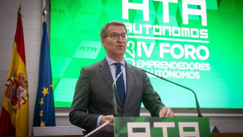 ep el presidente del pp alberto nunez feijoo interviene durante el iv foro emprendedores y autonomos ep el presidente del pp alberto nunez feijoo interviene durante el iv foro emprendedores y autonomos
