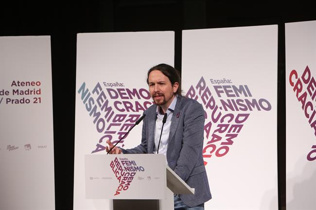 Iglesias, participa en las jornadas 'España: Feminismo, República y Democracia' | RICARDO RUBIO / EUROPA PRESS ep iglesias participalas jornadas espana feminismo republicademocracia