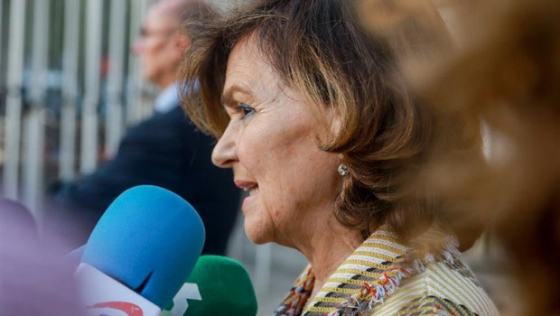ep la vicepresidenta del gobierno y ministra de igualdad en funciones carmen calvo atiende a los