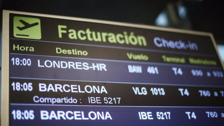 Panel de vuelos en la terminal T4 del Aeropuerto Adolfo Suárez Madrid-Barajas, | Eduardo Parra - Europa Press ep panel de vuelos en la terminal t4 del aeropuerto adolfo suarez madrid-barajas