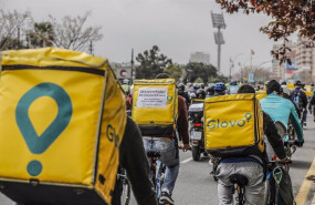 ep repartidores manifestandose contra la ley rider