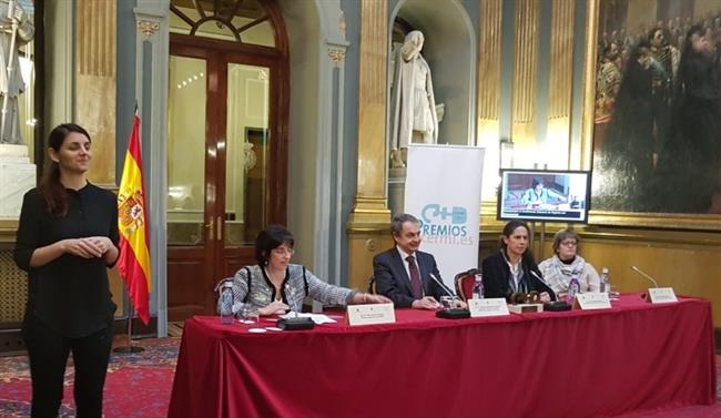 Zapatero recibe el premio Cermi.Es | EUROPA PRESS ep zapatero recibepremio cermies