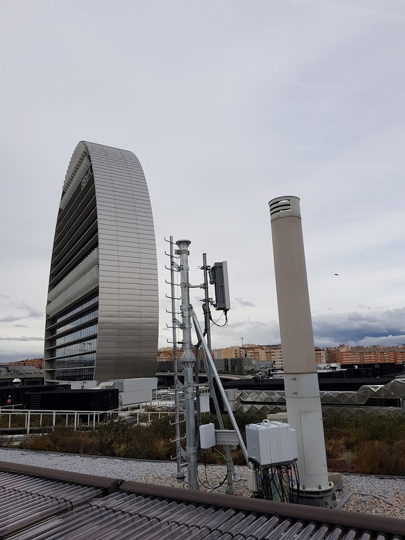 ep antena para cobertura 5g instalada en ciudad bbva por telefonica