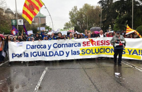 ep archivo   representantes de daroca y comarca en la manifestacion en madrid