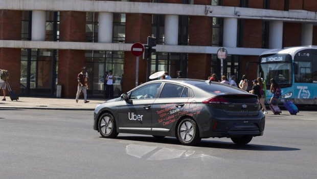 ep archivo   un taxi de uber en la zona de atocha a 24 de agosto de 2023 en madrid espana