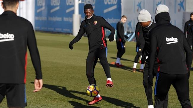 Dembele entrenando con el Barcelona | MIGUEL RUIZ /FCB ep dembele entrenandobarcelona