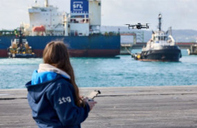 ep dron en el puerto de a coruna