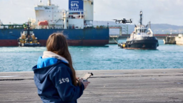 ep dron en el puerto de a coruna