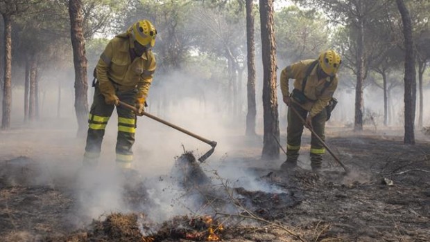 ep efectivos trabajandoapagarincendiomoguer huelva