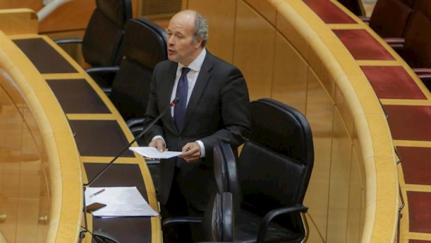 ep el ministro de justicia juan carlos campo interviene en el senado en una immagen de archivo