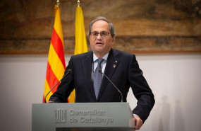 ep el presidente de la generalitat quim torra compadece ante los medios tras reunirse con el