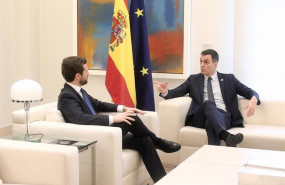 ep el presidente del gobierno pedro sanchez dech y el presidente del pp pablo casado izq durante su ep el presidente del gobierno pedro sanchez dech y el presidente del pp pablo casado izq durante su