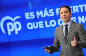 ep el secretario general del partido popular teodoro garcia egea durante su intervencion en una