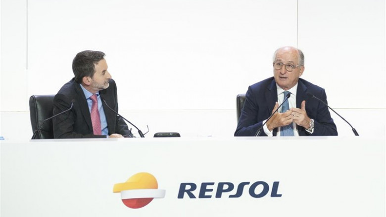 Imaz y Brufau en la junta de accionistas de Repsol en 2017 | JAVIER VAZQUEZ - Archivo ep imazbrufaula juntaaccionistasrepsol2017 20190701111302
