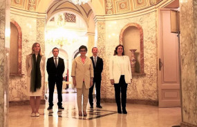 ep la ministra de asuntos exteriores arancha gonzalez laya la consellera de accion exterior de la