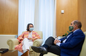 ep la portavoz del pp en el congreso cuca gamarra en una reunion con el presidente de ata lorenzo
