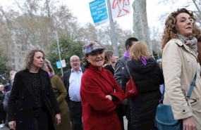 ep la vicepresidenta primera del gobierno carmen calvo en los momentos previos a la manifestacion
