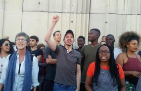 ep manifestantesciealuche pidiendocierre