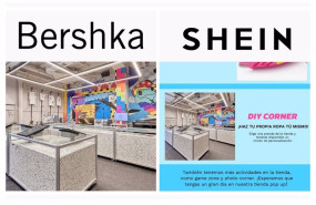ep shein utiliza una imagen de una tienda de bershka para ilustrar la apertura de su pop up store en
