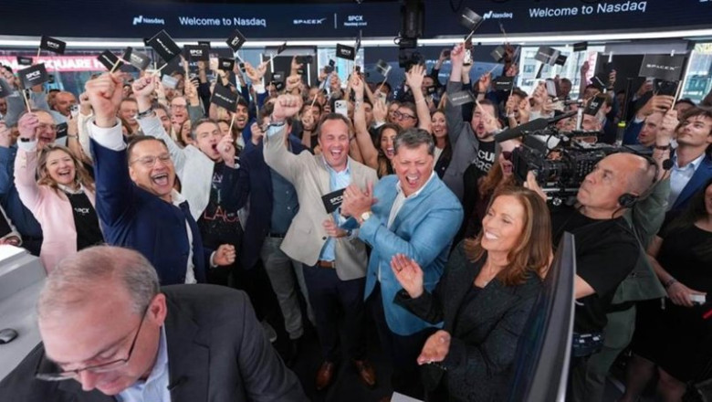 ep varias personas durante el debut de spacex en la bolsa en el nasdaq a 12 de junio de 2026 en