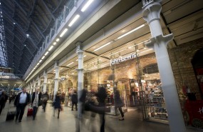 John Lewis at St Pancras International station, London; retail John Lewis at St Pancras International station, London; retail