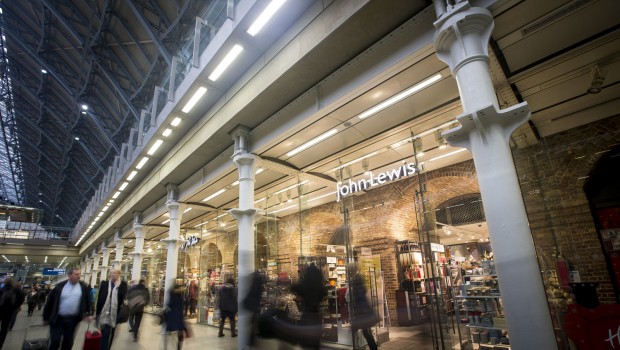 John Lewis at St Pancras International station, London; retail