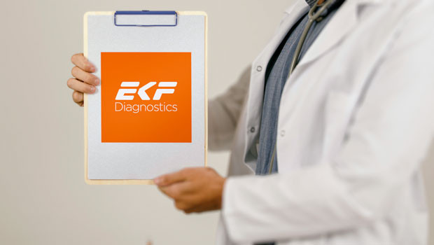 dl ekf diagnostics holdings plc aim health care healthcare medical equipment and services medical equipment logo 20230323