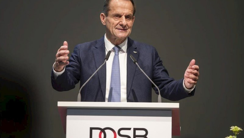 ep alfons hoermann presidente del comite olimpico aleman durante un discurso ep alfons hoermann presidente del comite olimpico aleman durante un discurso