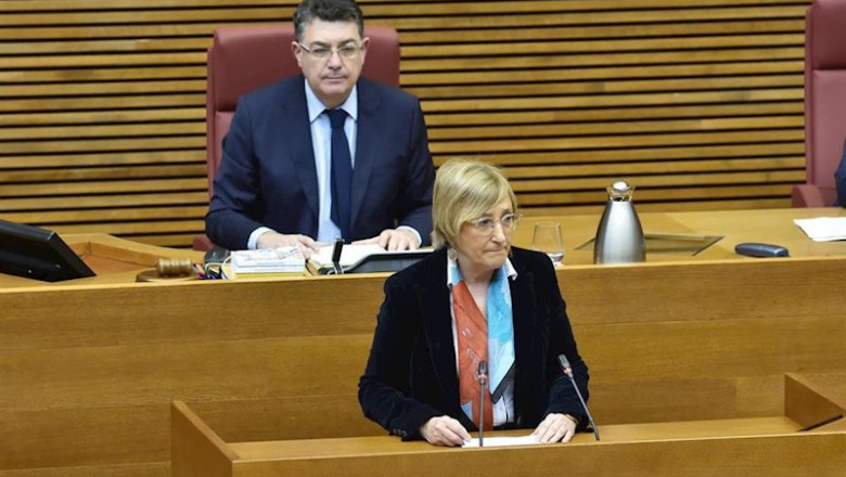 Ana Barceló en su comparecencia en Les Corts | CORTS/INMA CABALLER ep ana barcelo en su comparecencia en les corts