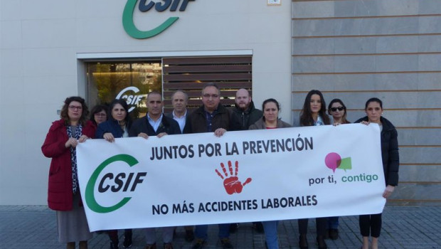 ep archivo   concentracion de personal de csif contra la siniestralidad laboral