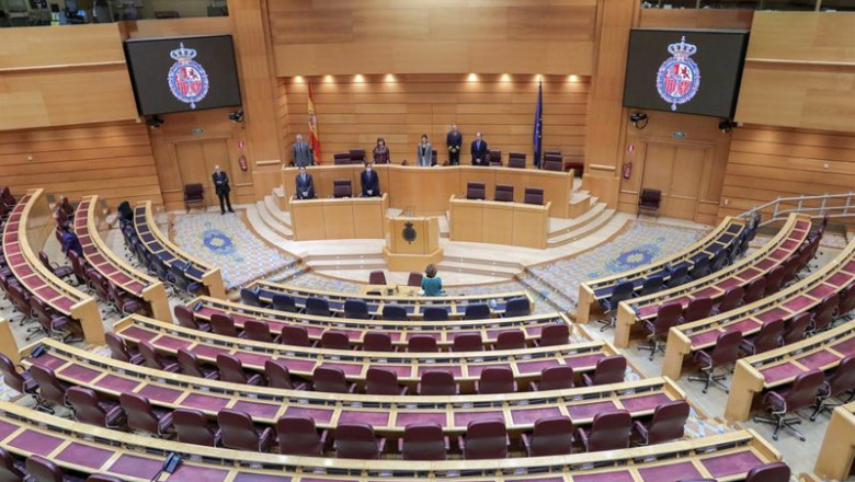 ep archivo hemiciclo del senado practicamente vacio donde se celebra el primer pleno de su ep archivo hemiciclo del senado practicamente vacio donde se celebra el primer pleno de su