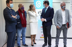 ep archivo   i d el presidente de cepyme gerardo cuerva el lider de ugt pepe alvarez la ministra de